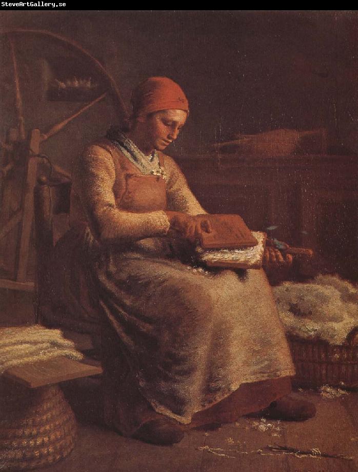 Jean Francois Millet Peasant hackle wool